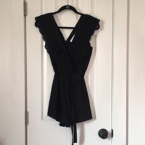 Pretty Little Sister Black Romper